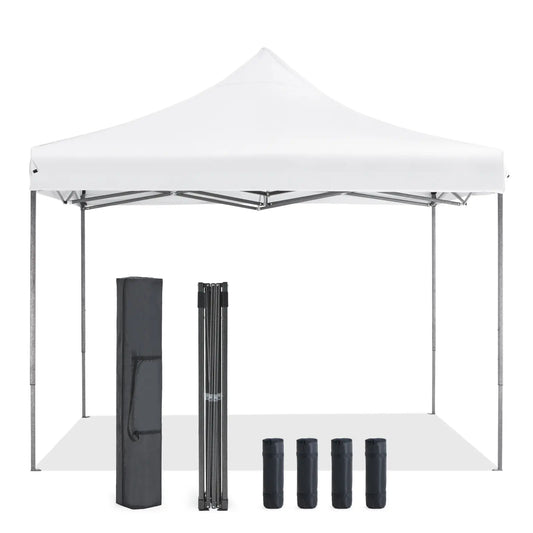 10x10 Sweetcrispy Outdoor Canopy Tent – Easy Pop Up Design with Vented Top, Wheeled Carry Bag, Portable Shade for Garden, Beach & Events