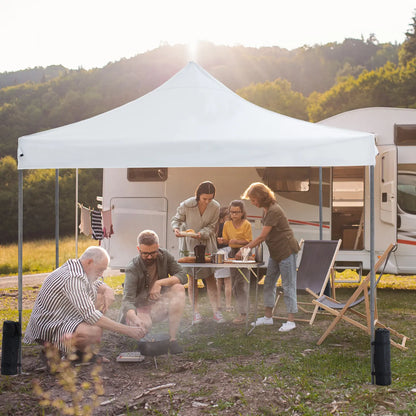 10x10 Sweetcrispy Outdoor Canopy Tent – Easy Pop Up Design with Vented Top, Wheeled Carry Bag, Portable Shade for Garden, Beach & Events