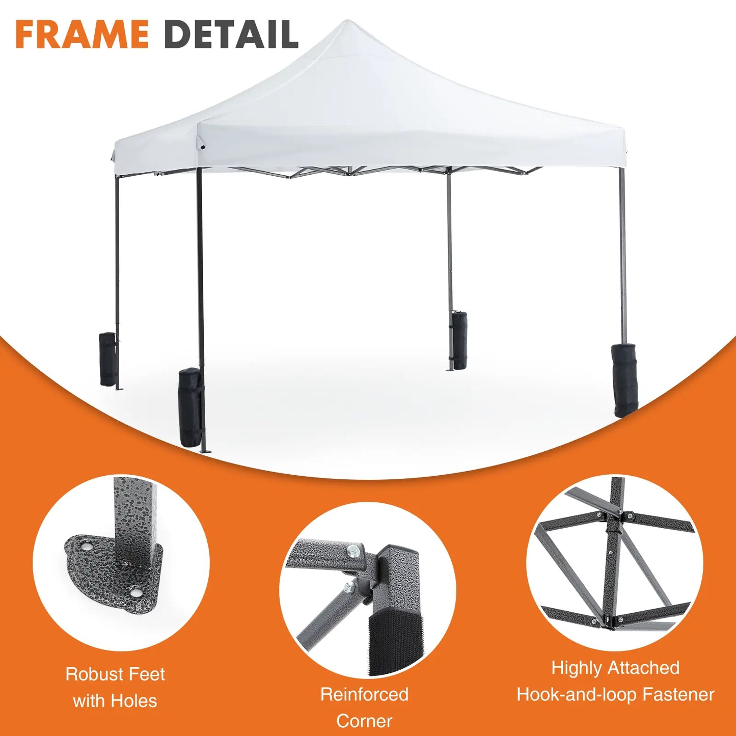 10x10 Sweetcrispy Outdoor Canopy Tent – Easy Pop Up Design with Vented Top, Wheeled Carry Bag, Portable Shade for Garden, Beach & Events