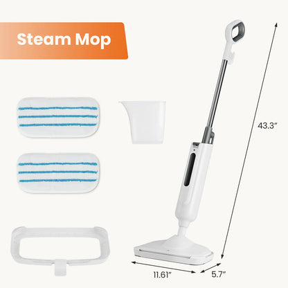 Lightweight Steam Mop Floor Cleaner – Multi-Surface Cleaning for Hardwood, Tile, Laminate Floors & Carpet, Easy Home Deep Cleaning Tool