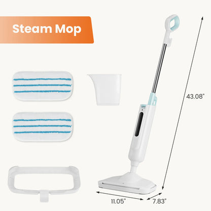 Lightweight Steam Mop Floor Cleaner – Multi-Surface Cleaning for Hardwood, Tile, Laminate Floors & Carpet, Easy Home Deep Cleaning Tool