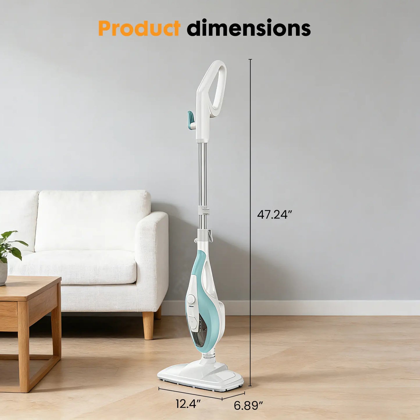 Lightweight Steam Mop Floor Cleaner – Multi-Surface Cleaning for Hardwood, Tile, Laminate Floors & Carpet, Easy Home Deep Cleaning Tool