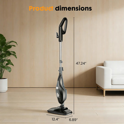 Lightweight Steam Mop Floor Cleaner – Multi-Surface Cleaning for Hardwood, Tile, Laminate Floors & Carpet, Easy Home Deep Cleaning Tool