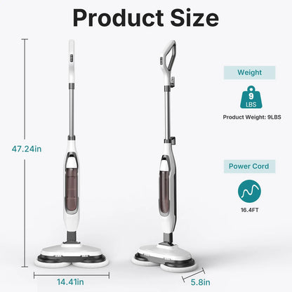 Lightweight Steam Mop Floor Cleaner – Multi-Surface Cleaning for Hardwood, Tile, Laminate Floors & Carpet, Easy Home Deep Cleaning Tool