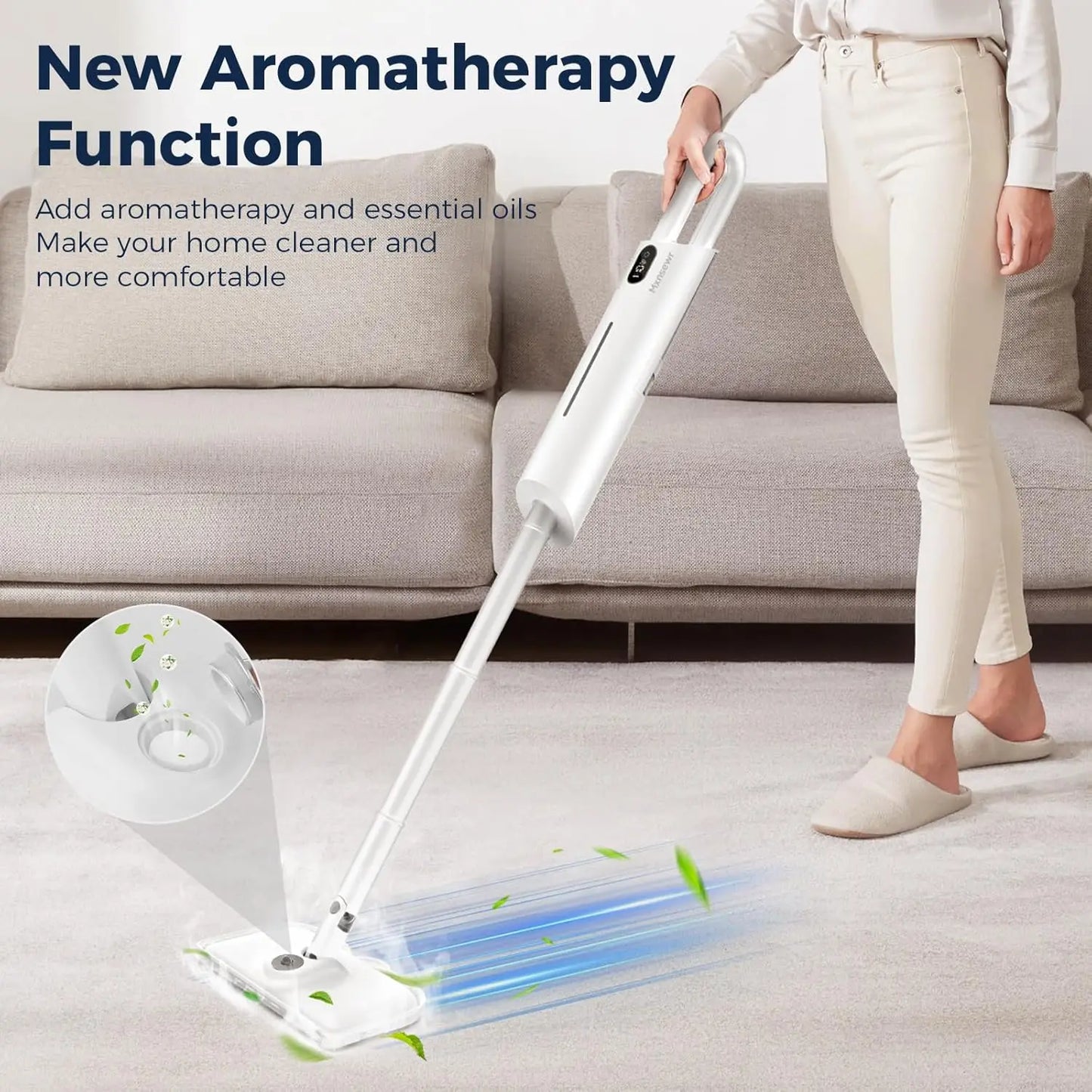 Multipurpose Steam Cleaner with 13 Accessories – Detachable Handheld Floor Steamer with Scent Box & Strap for Hardwood, Tile, Carpet & Fabric Cleaning