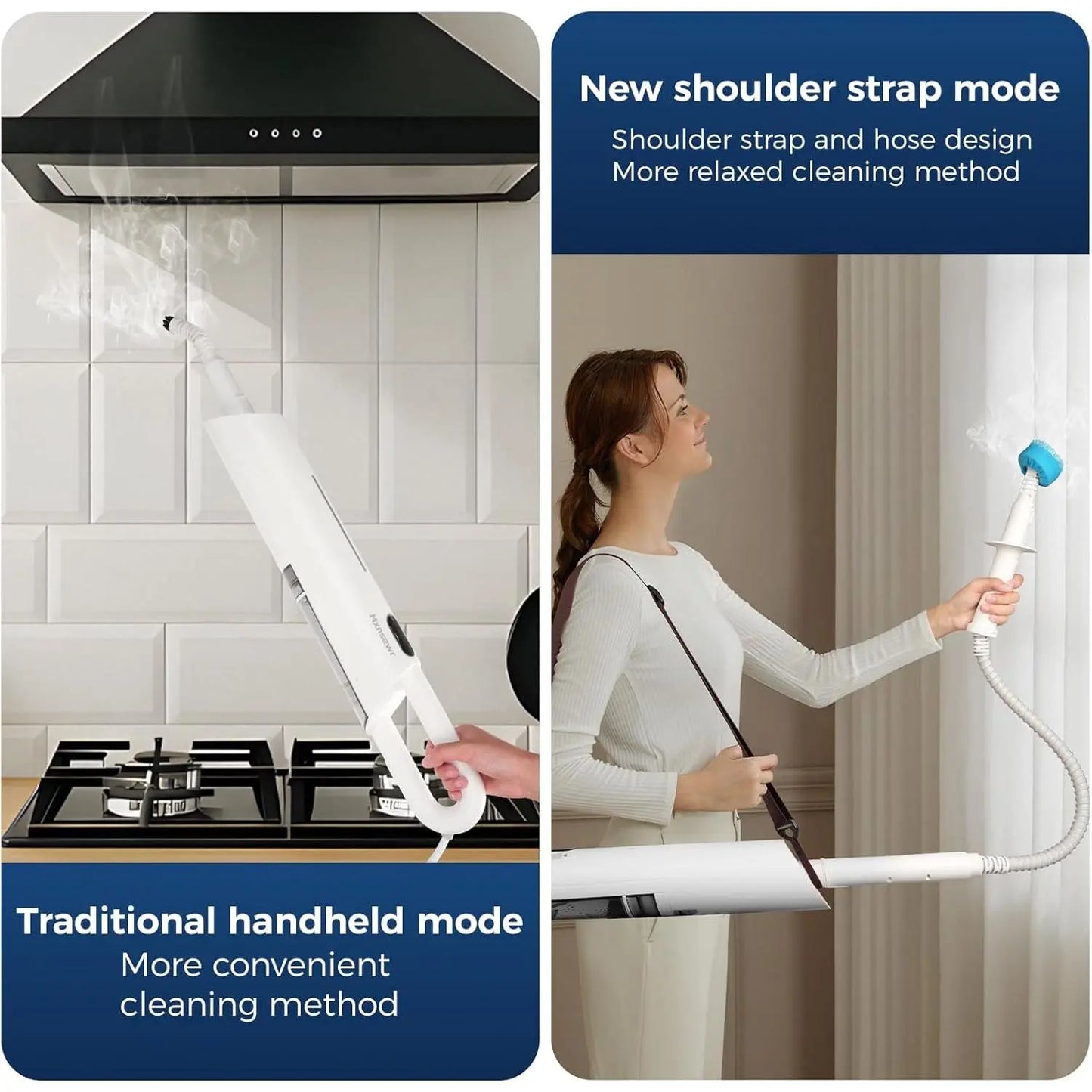 Multipurpose Steam Cleaner with 13 Accessories – Detachable Handheld Floor Steamer with Scent Box & Strap for Hardwood, Tile, Carpet & Fabric Cleaning